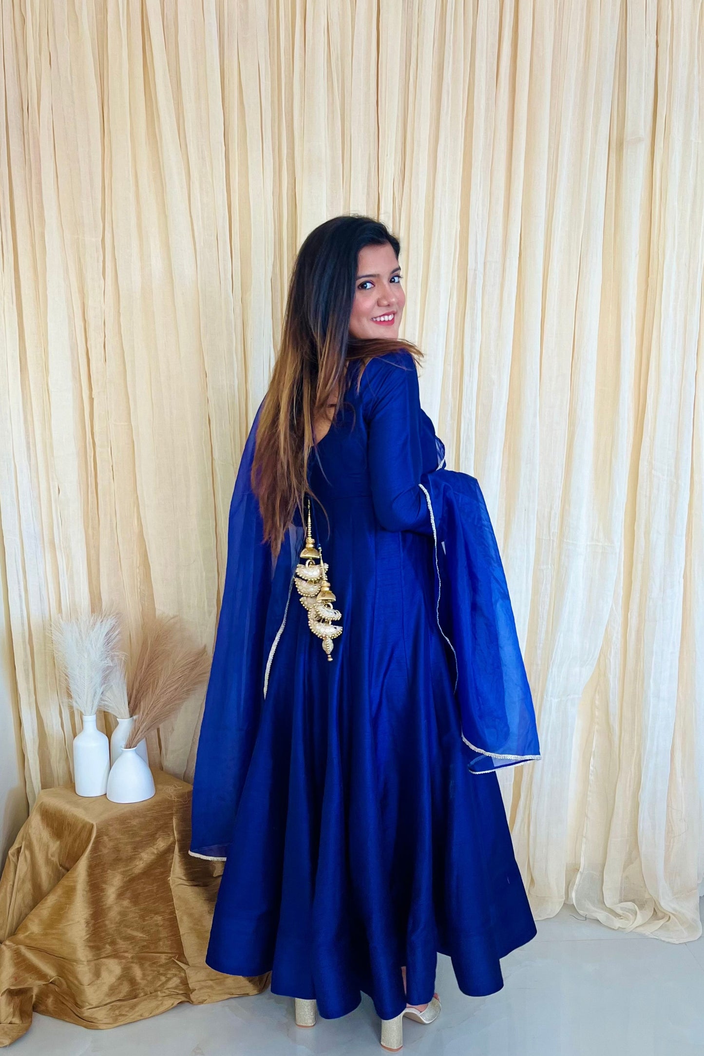 Royal Rhapsody: Blue Anarkali