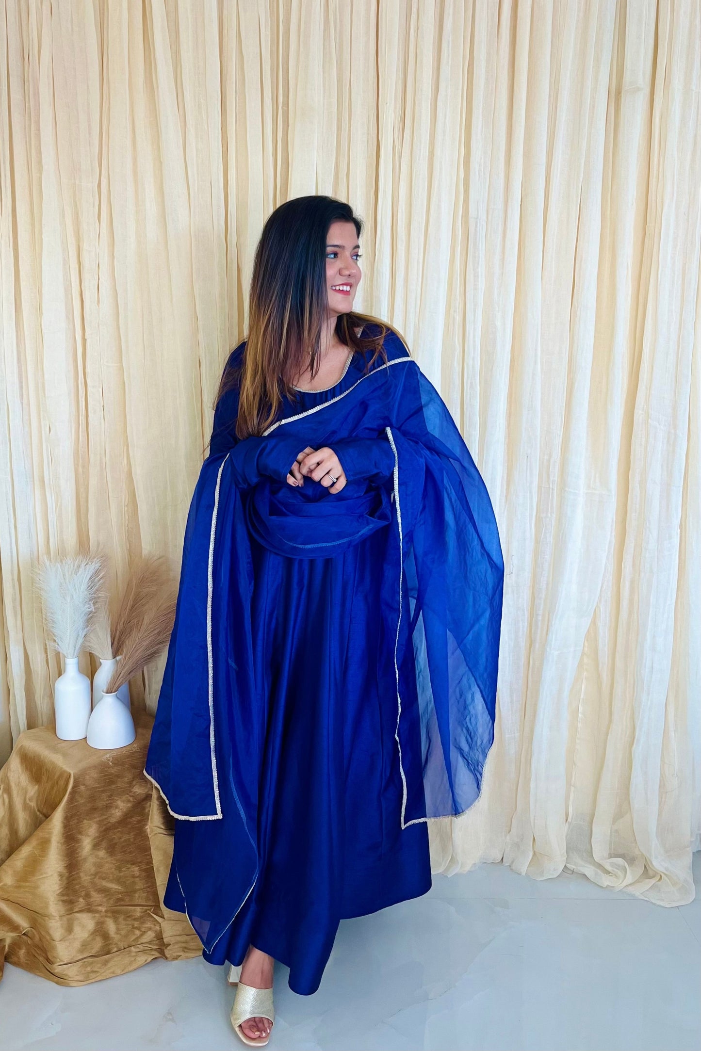 Royal Rhapsody: Blue Anarkali