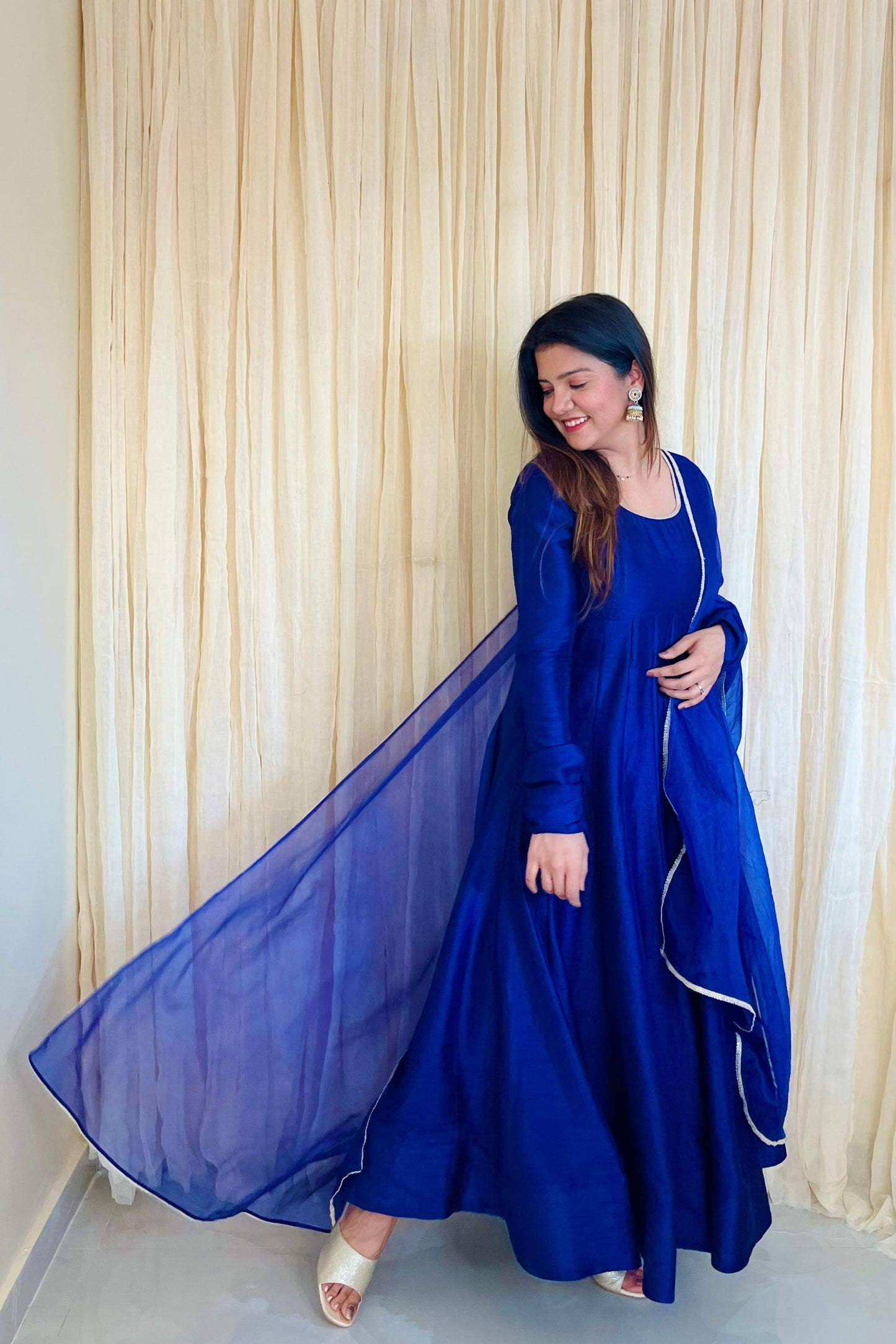 Royal Rhapsody: Blue Anarkali