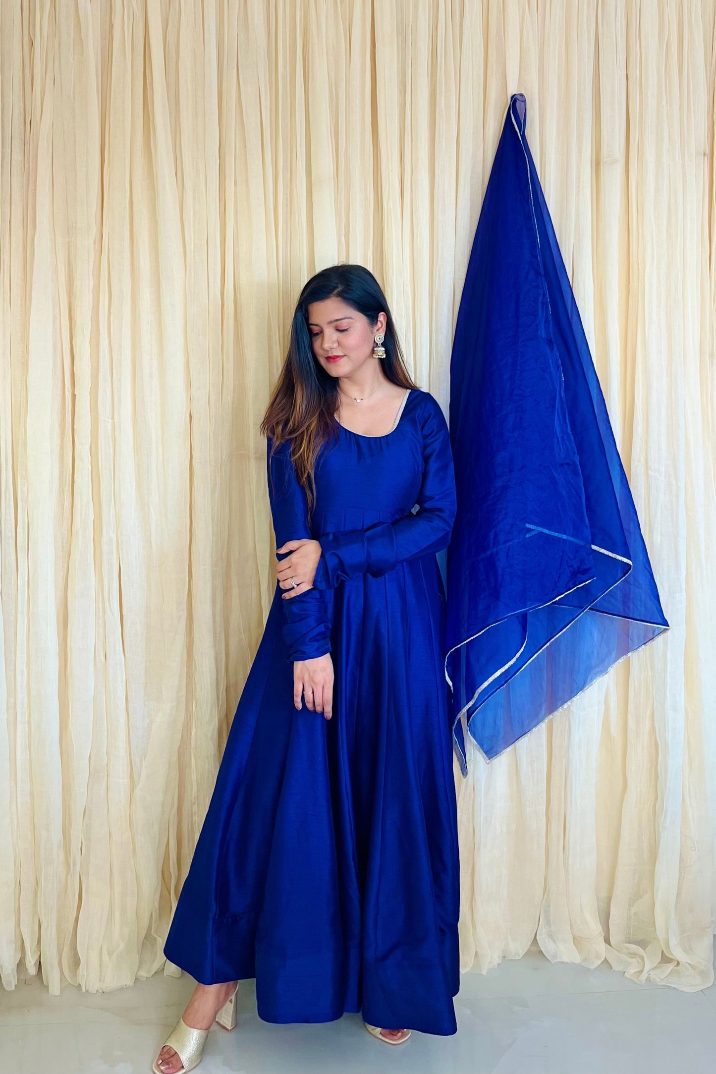 Royal Rhapsody: Blue Anarkali
