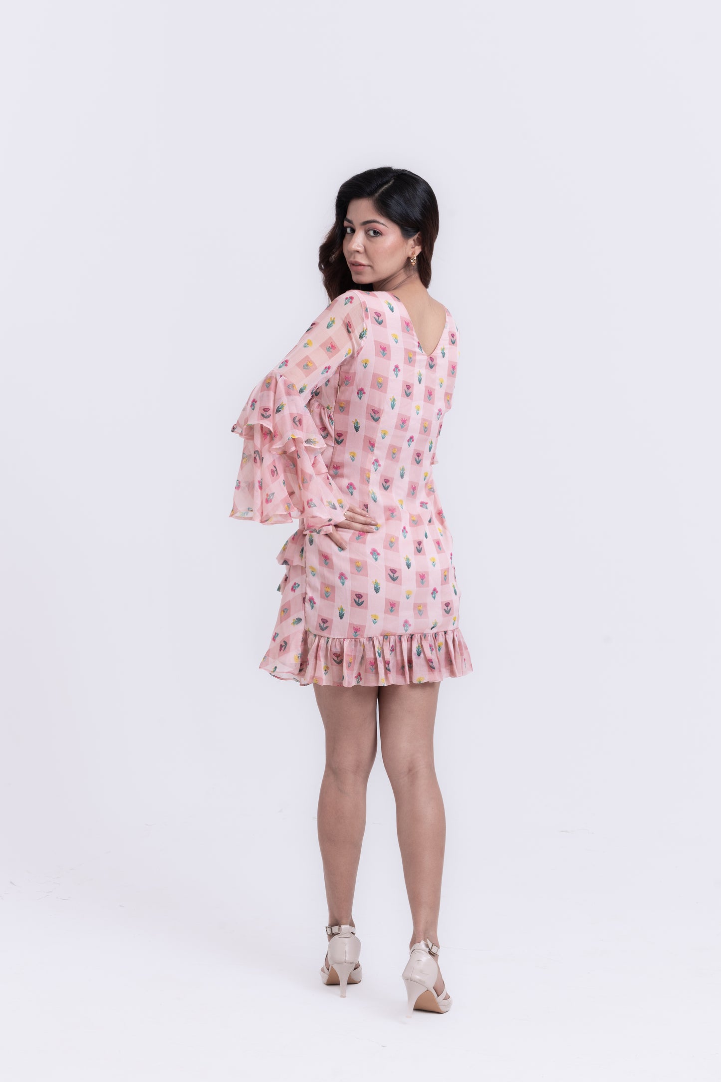 Ruffled Romance Pastel Pink Dress