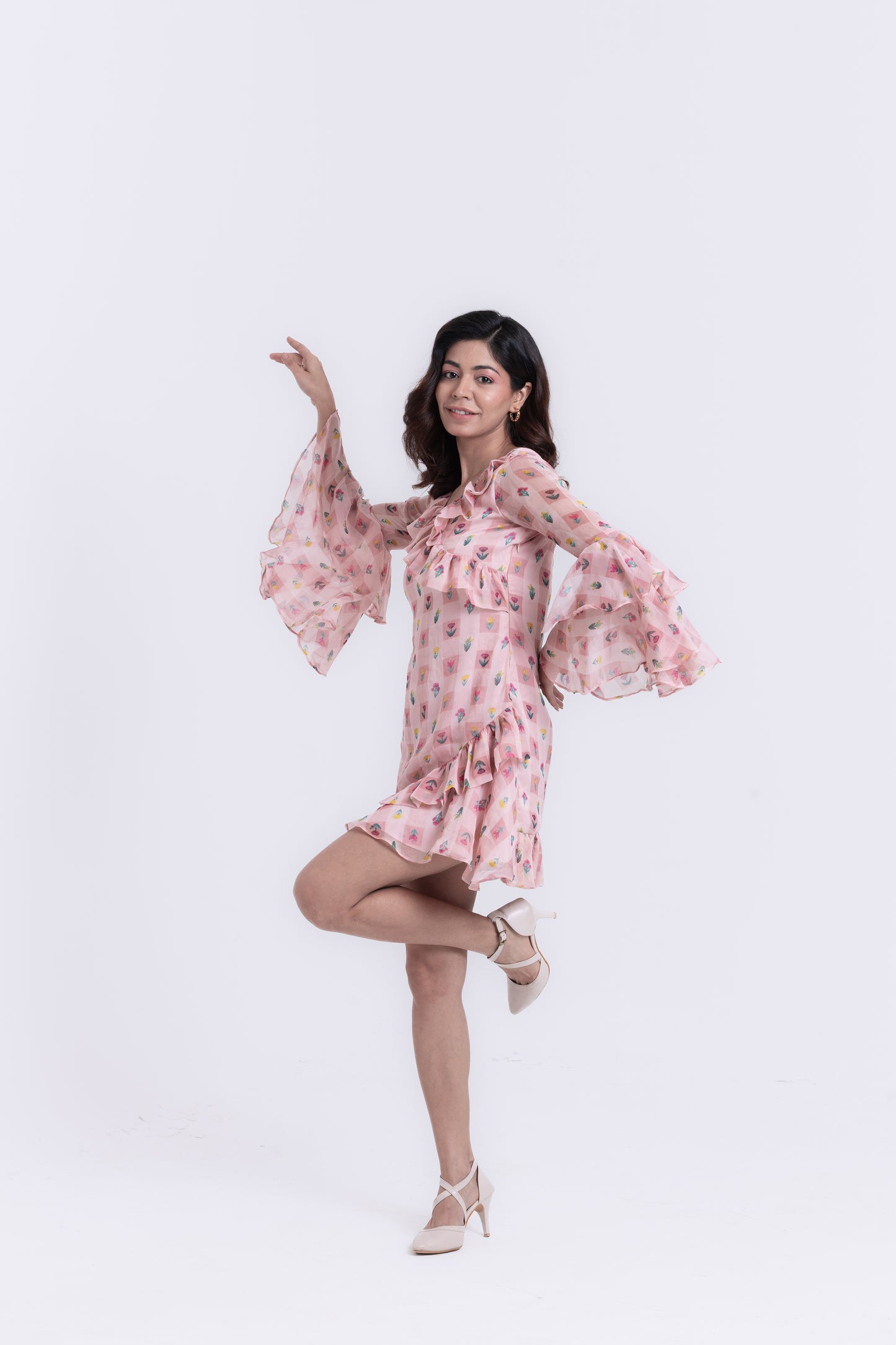 Ruffled Romance Pastel Pink Dress