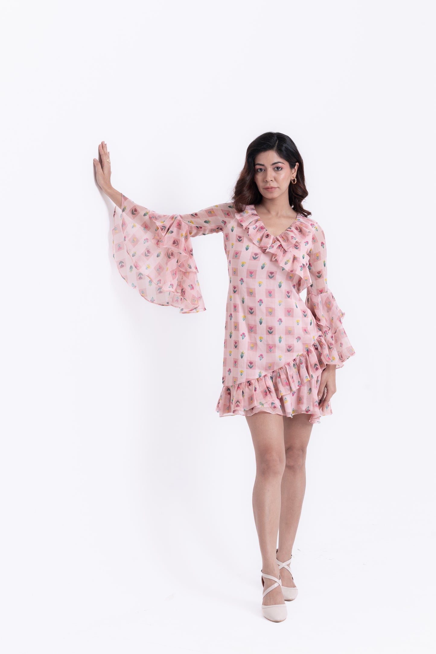 Ruffled Romance Pastel Pink Dress