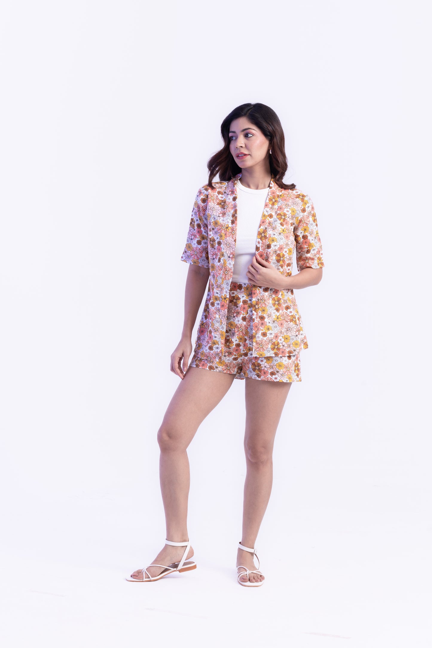 Floral Fusion Blazer and Shorts Co-ord Set