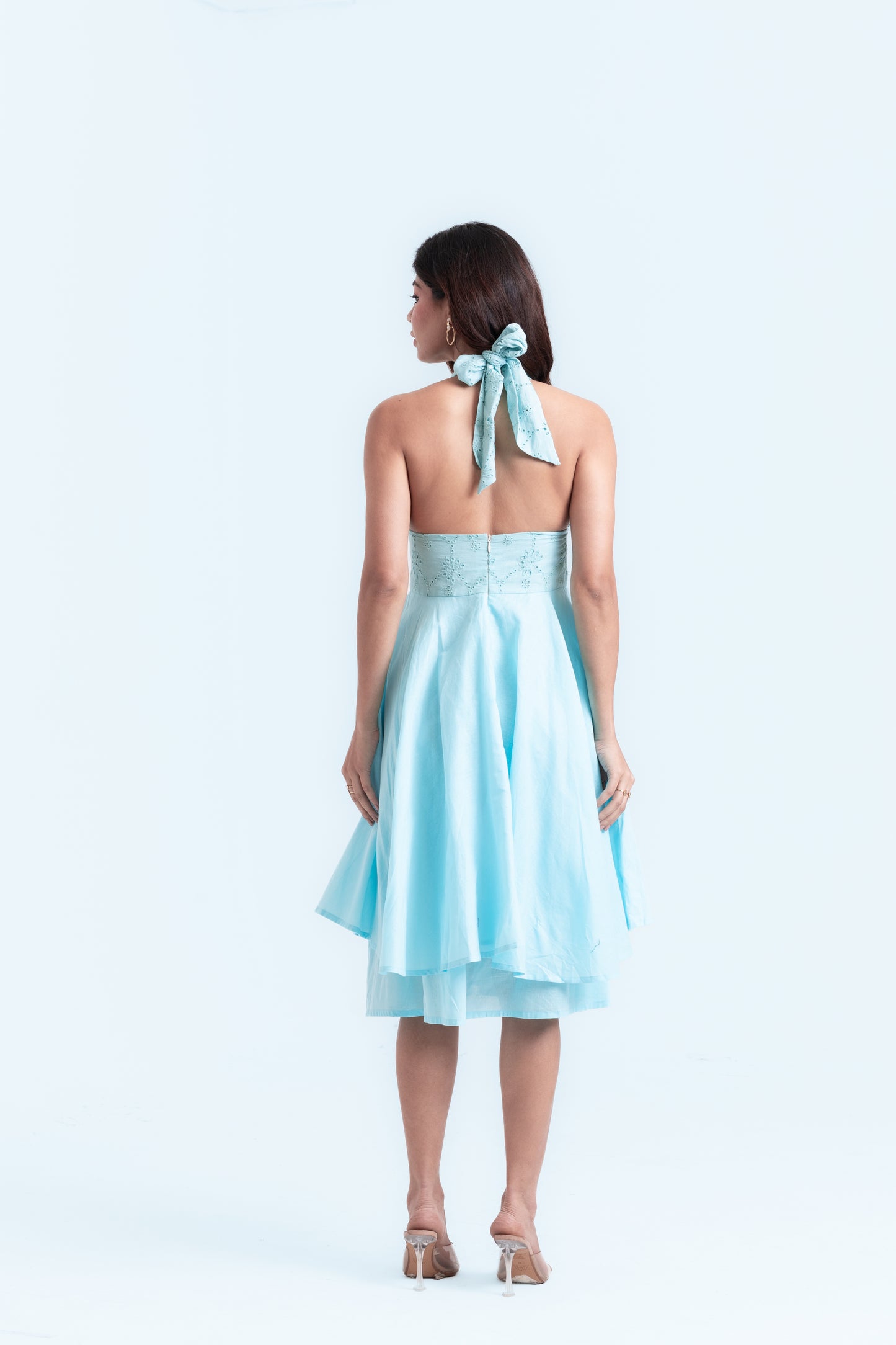 Flawless Allure Tie Up Flair Dress