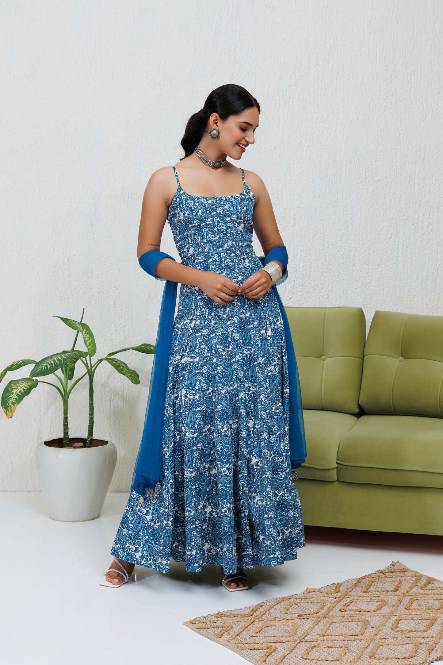 Mystique Melange: Paisley Printed Anarkali