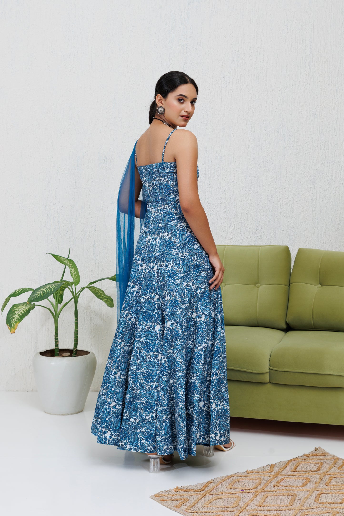 Mystique Melange: Paisley Printed Anarkali