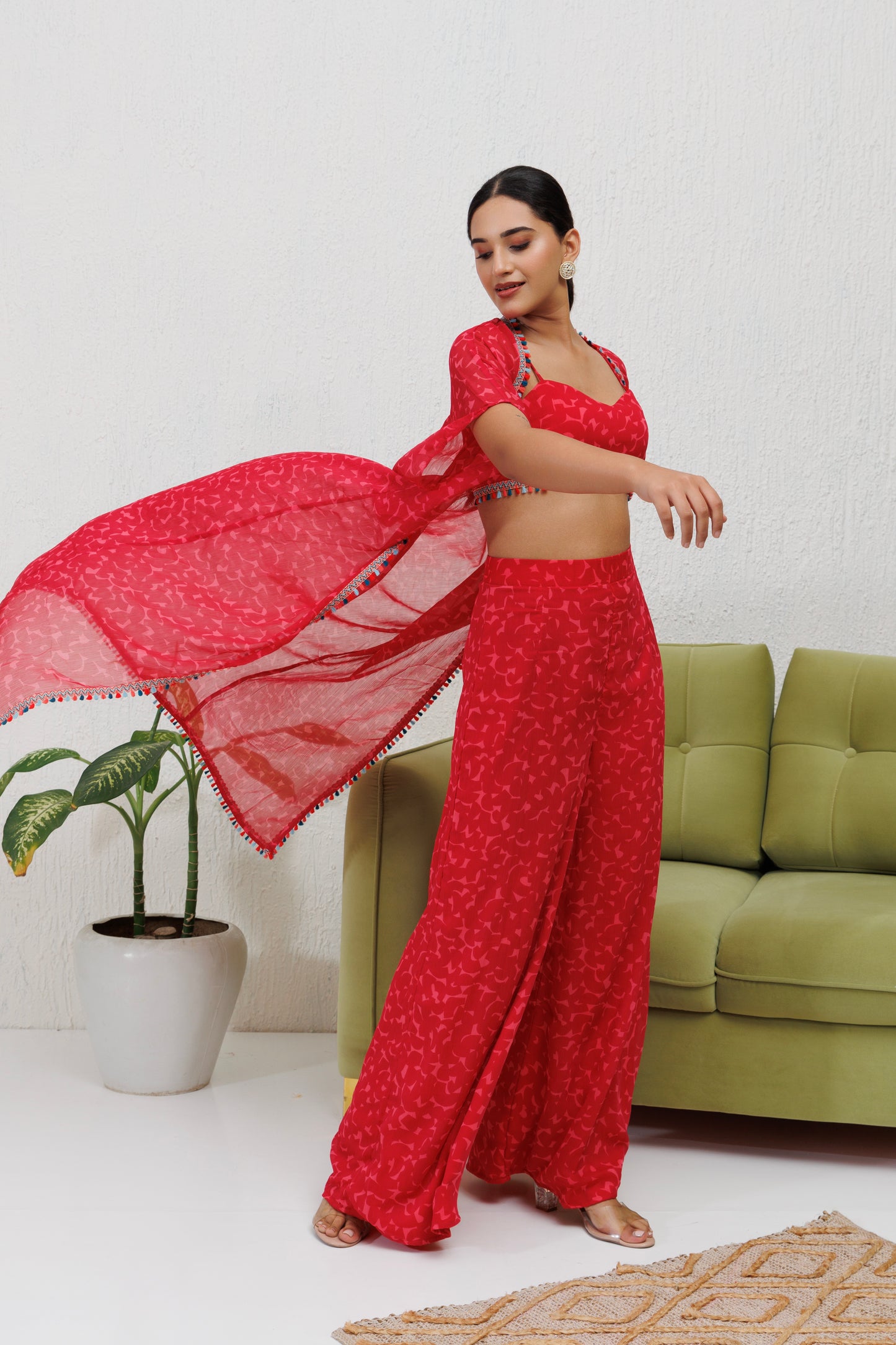 Mystique Melange: Carmine Shrug set