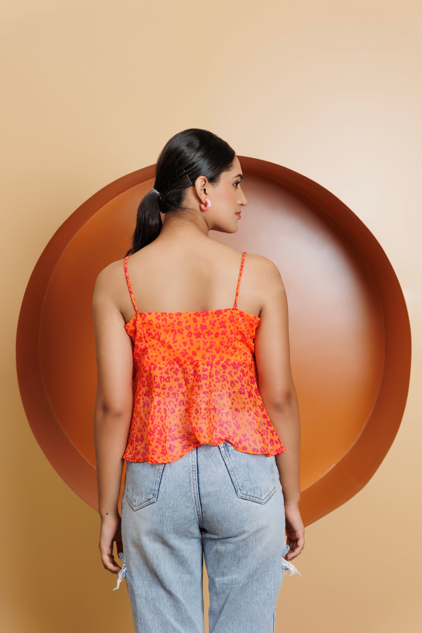 Frontier Chic: Orange printed top
