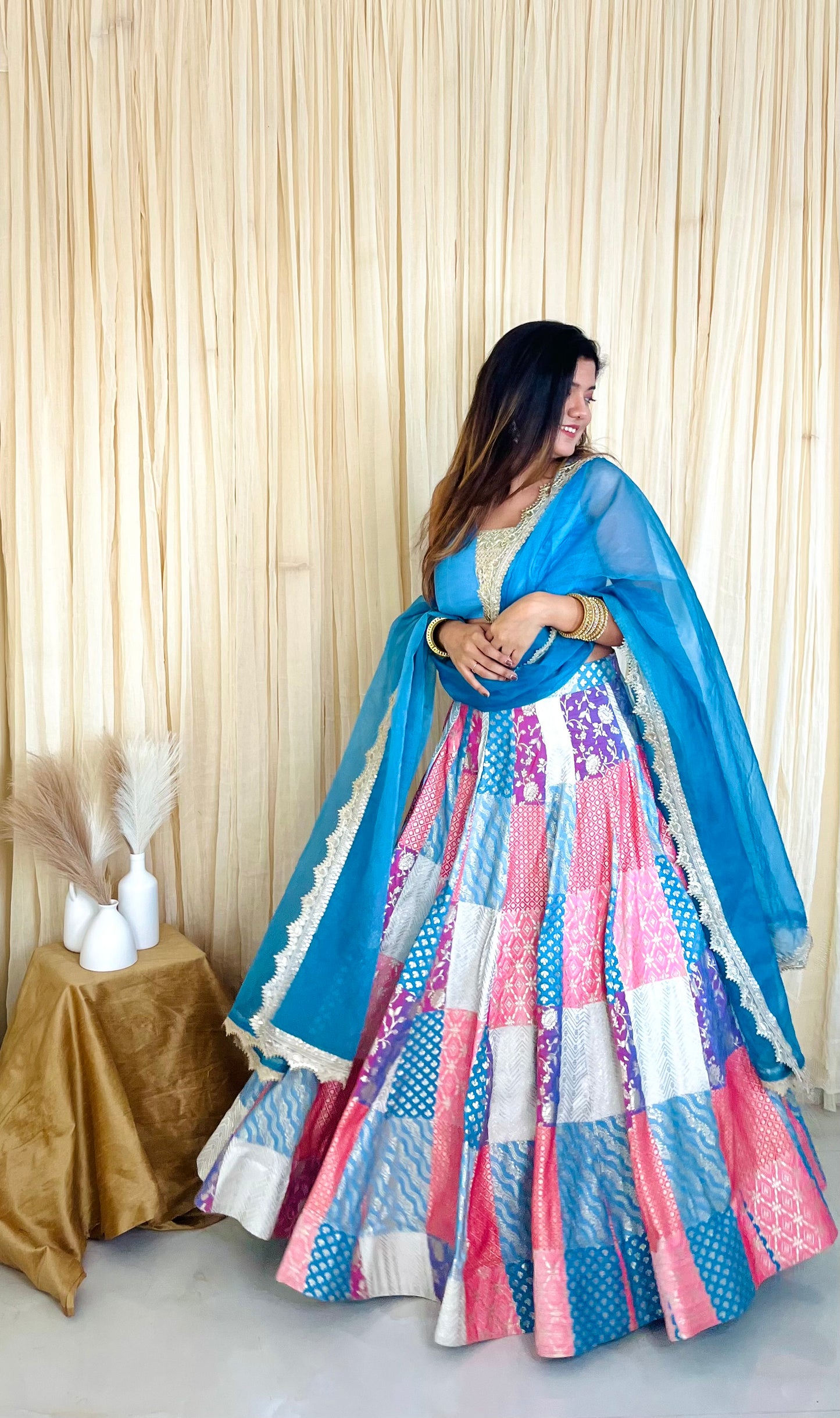 Radiant Reflections: Brocade Lehnga with Sheer Charm