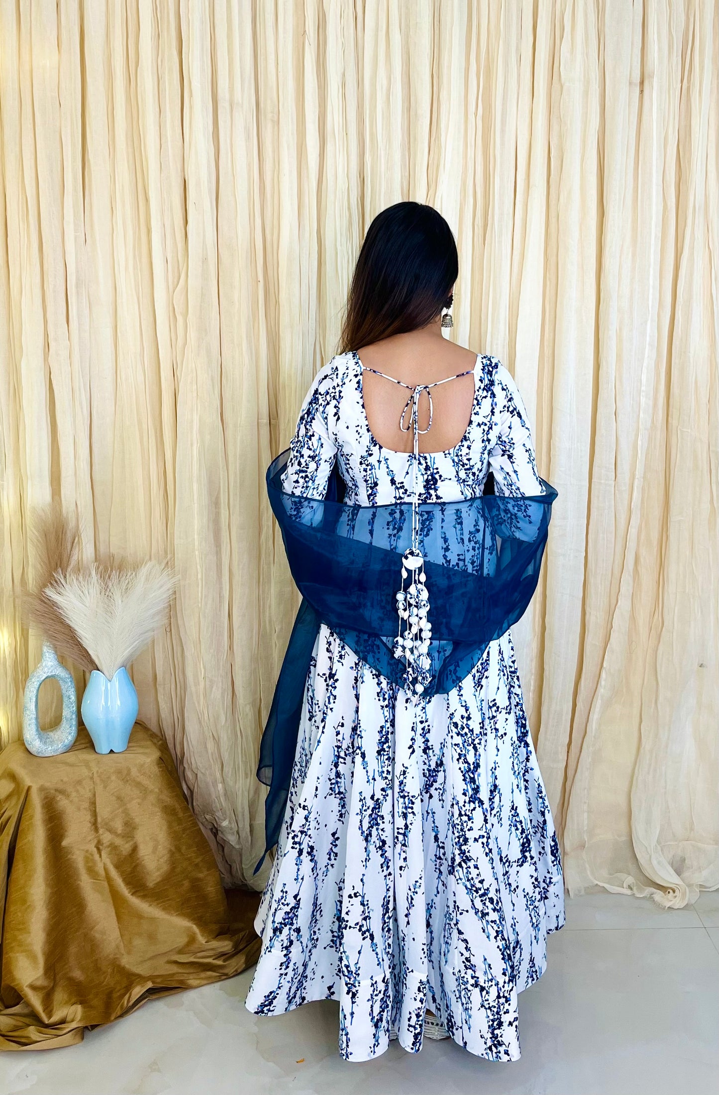 Graceful White Georgette Anarkali