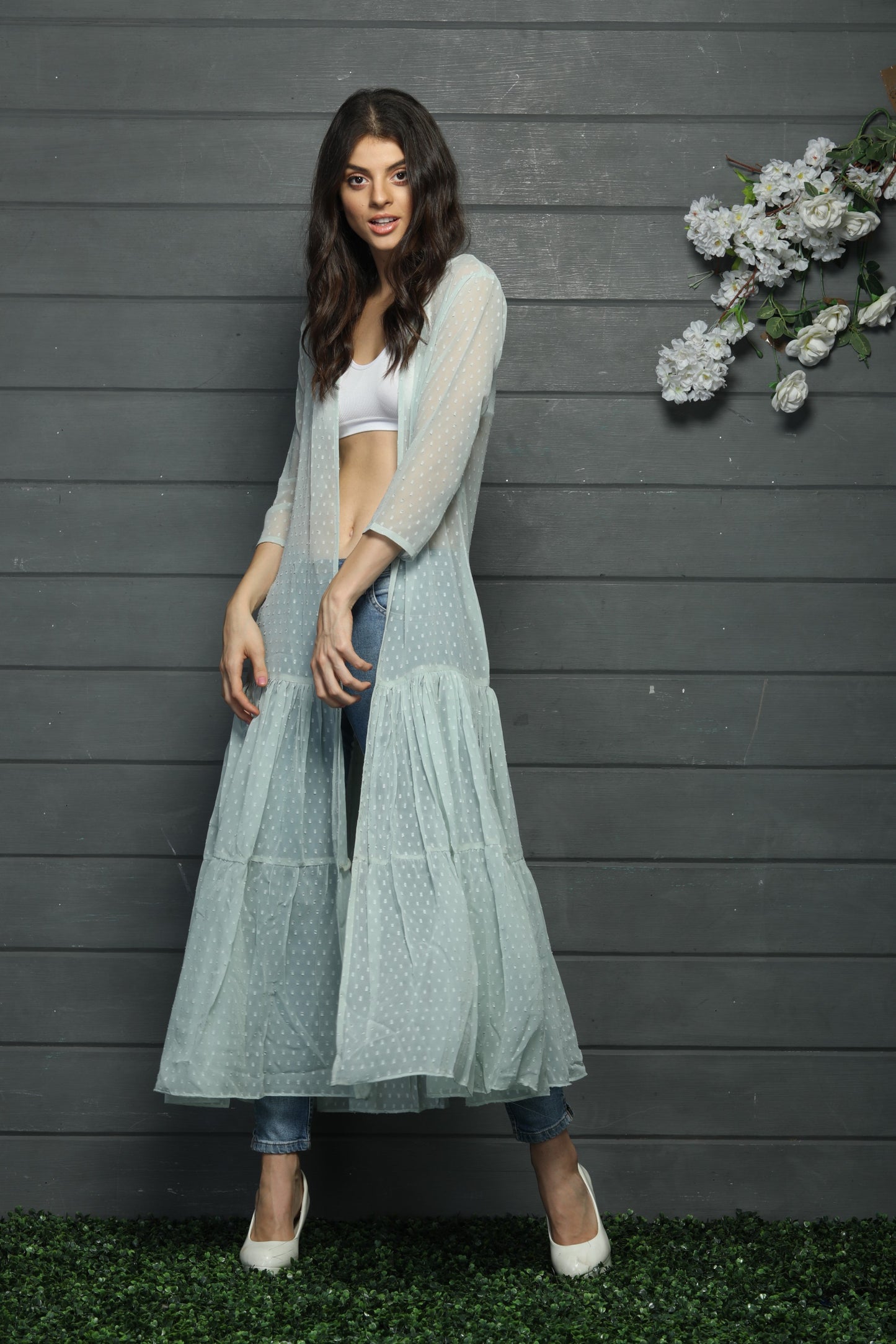 long flared shrug