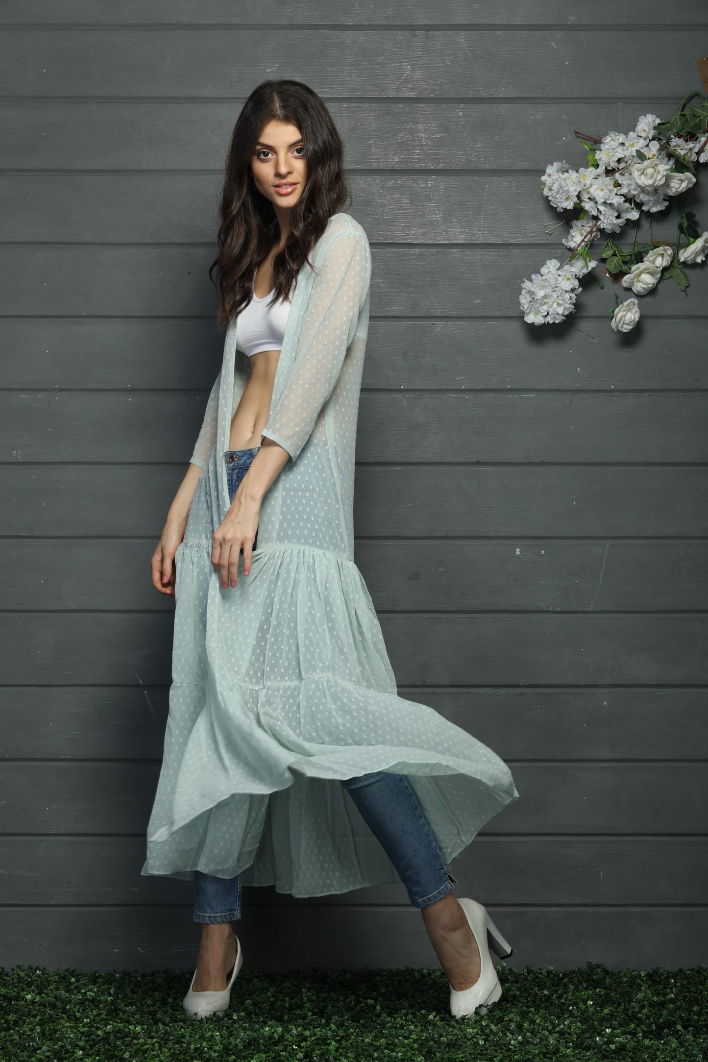 long flared shrug