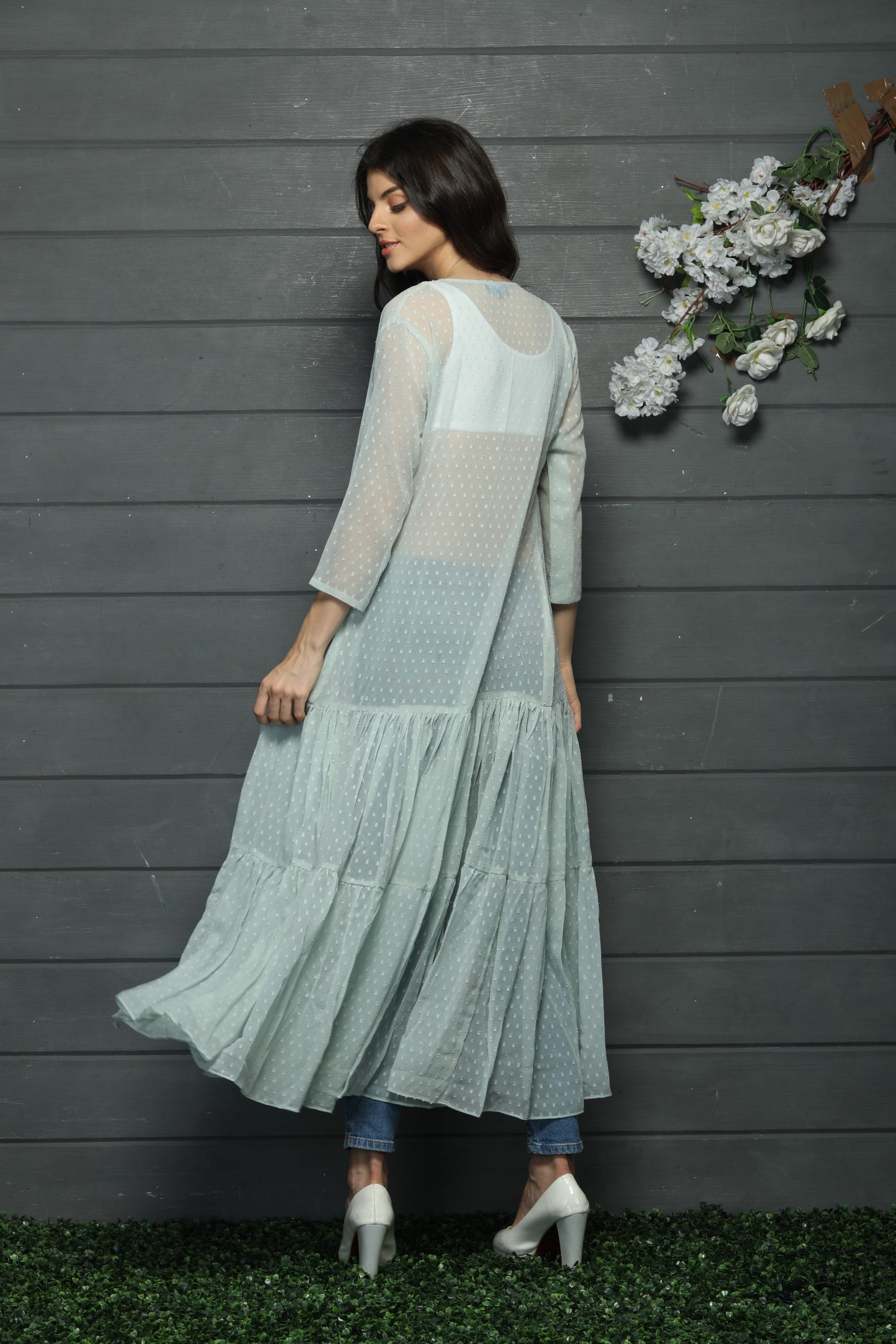 long flared shrug