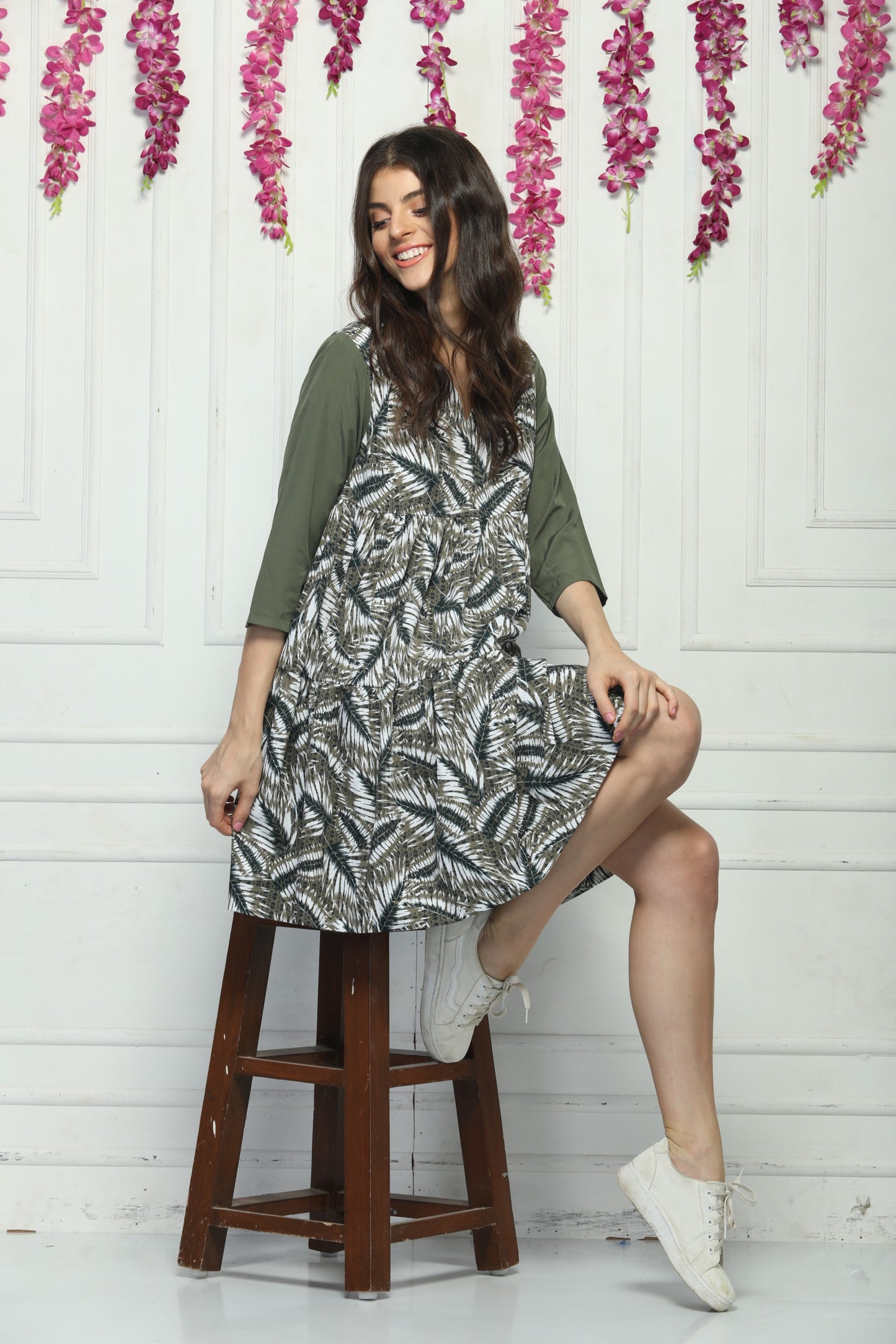 Printed tent dress