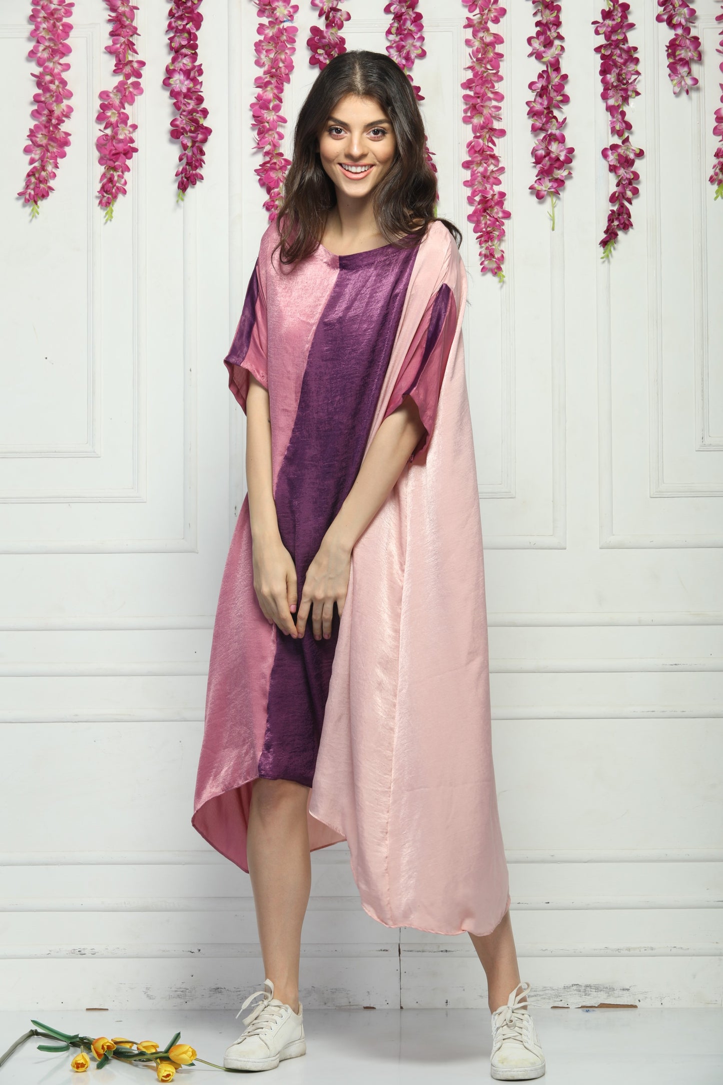 baggy silk dress