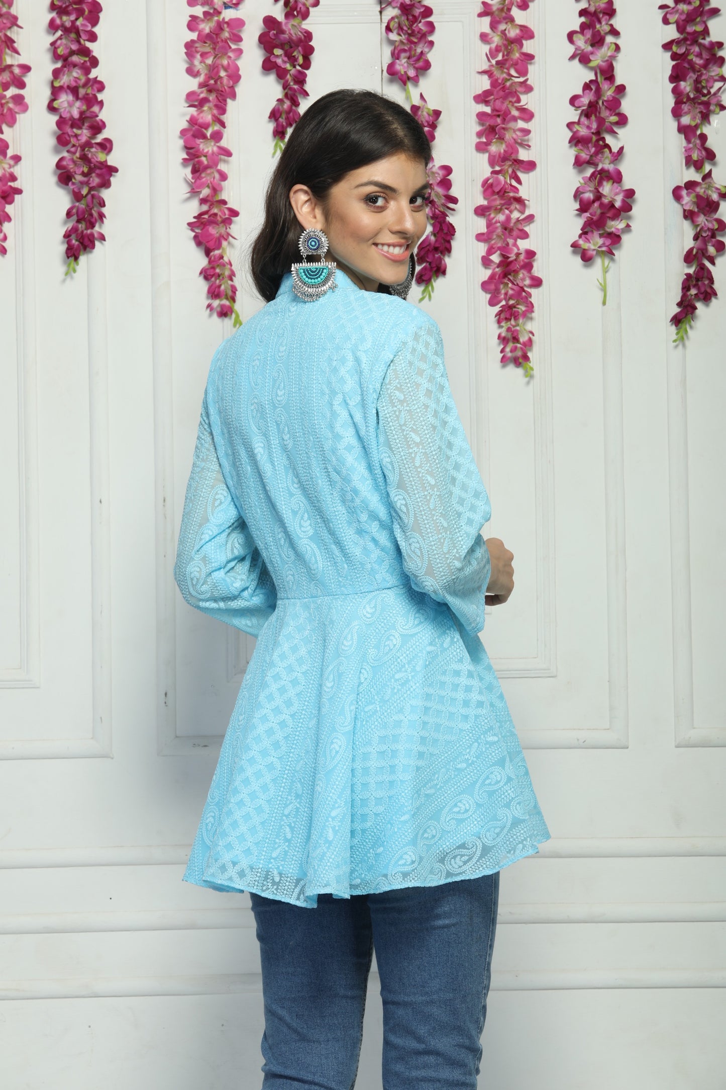 Indo western peplum top