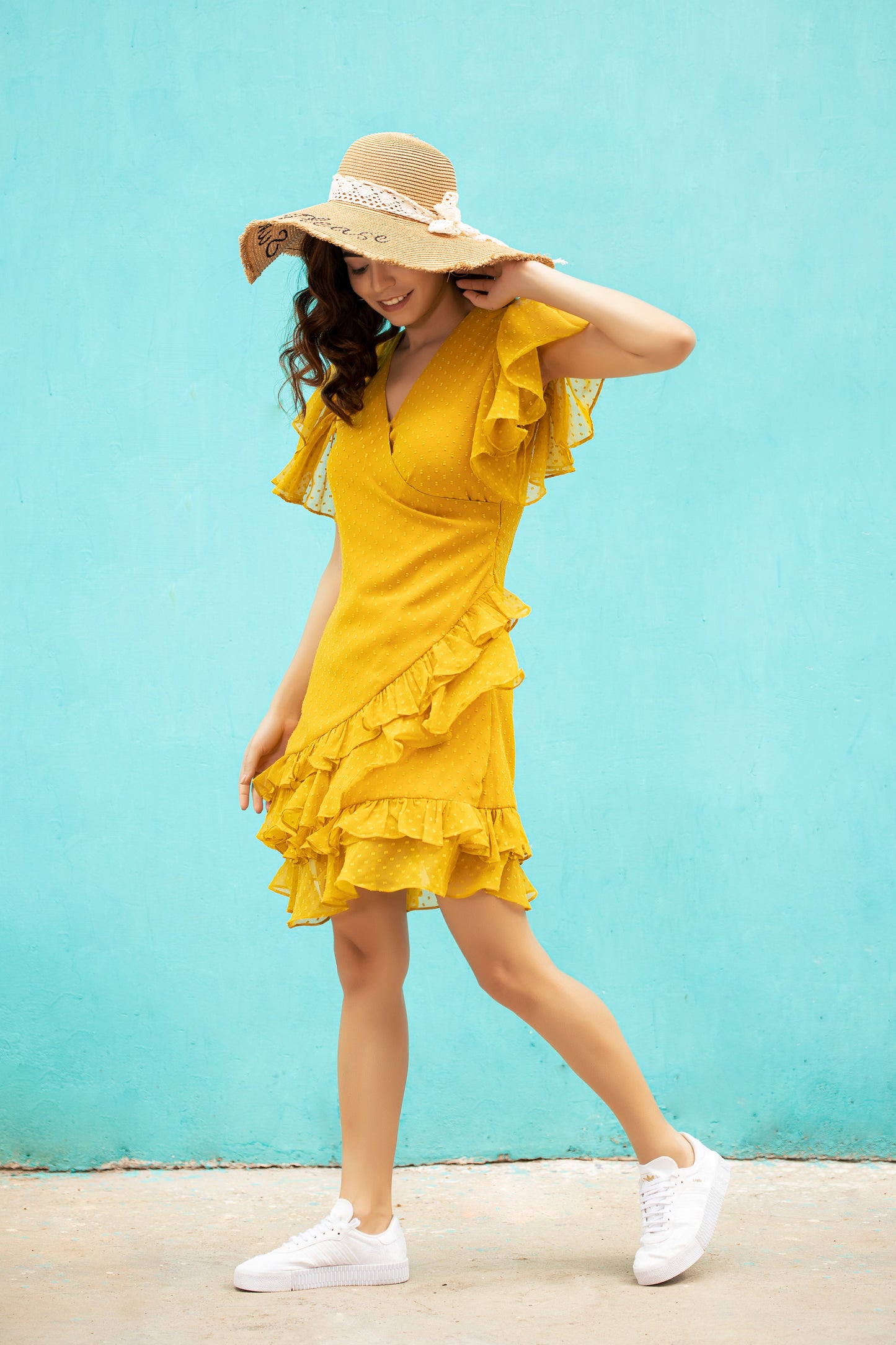 Yellow Ruffled Dress