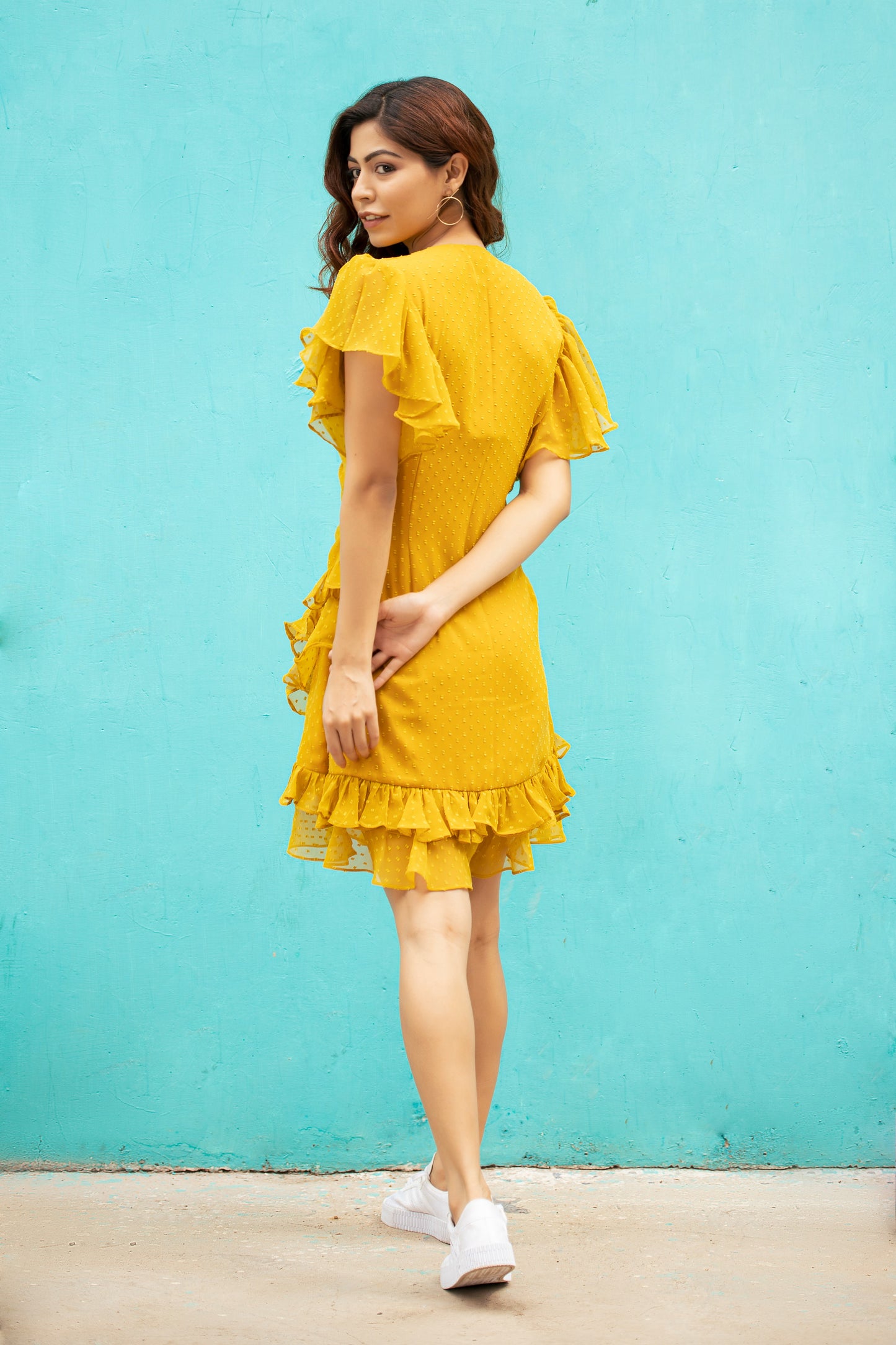 Yellow Ruffled Dress
