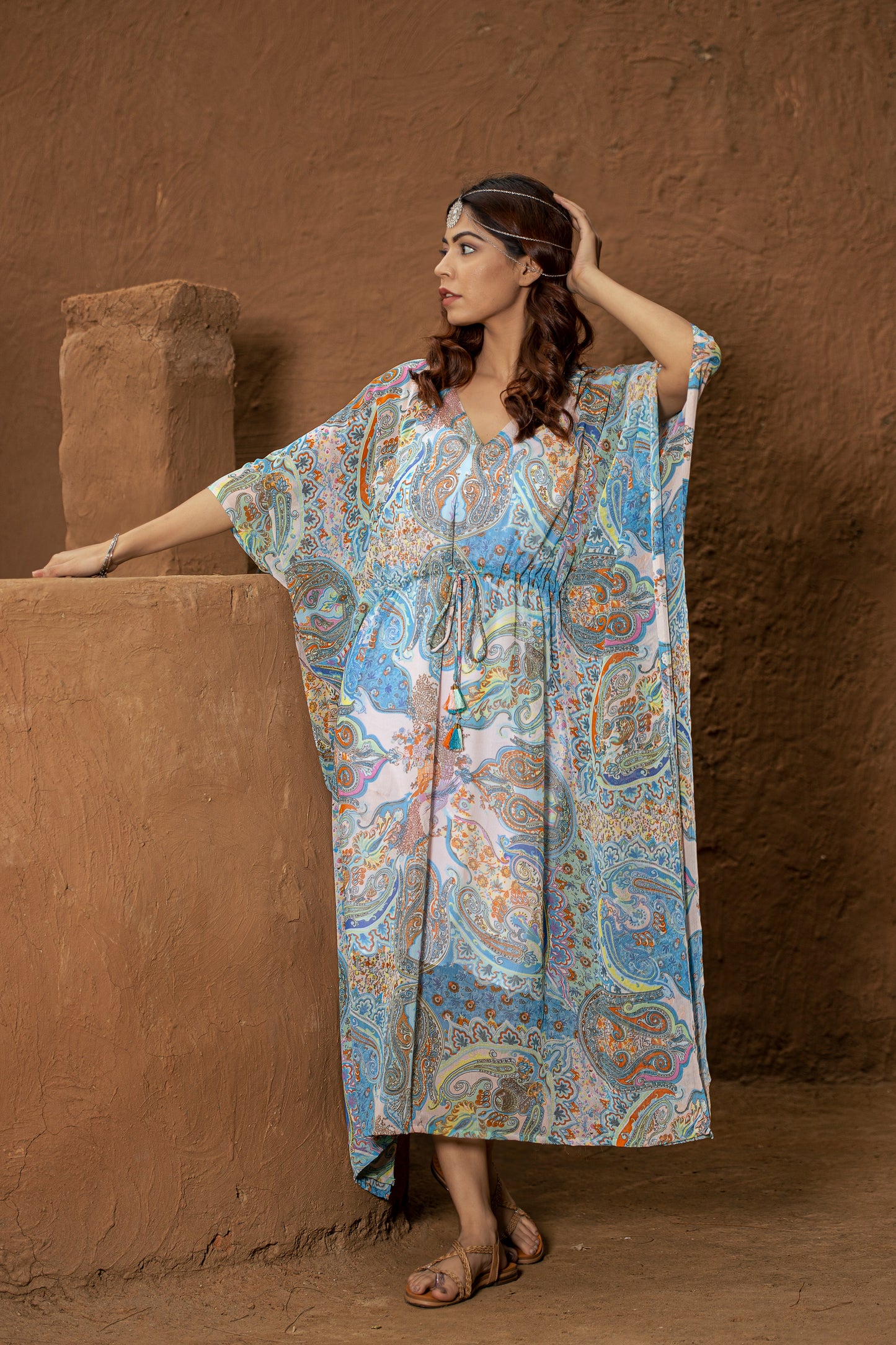 paisley printed kaftan