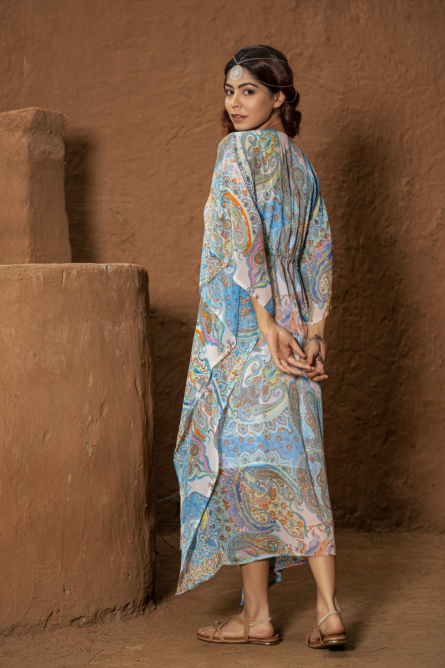 paisley printed kaftan