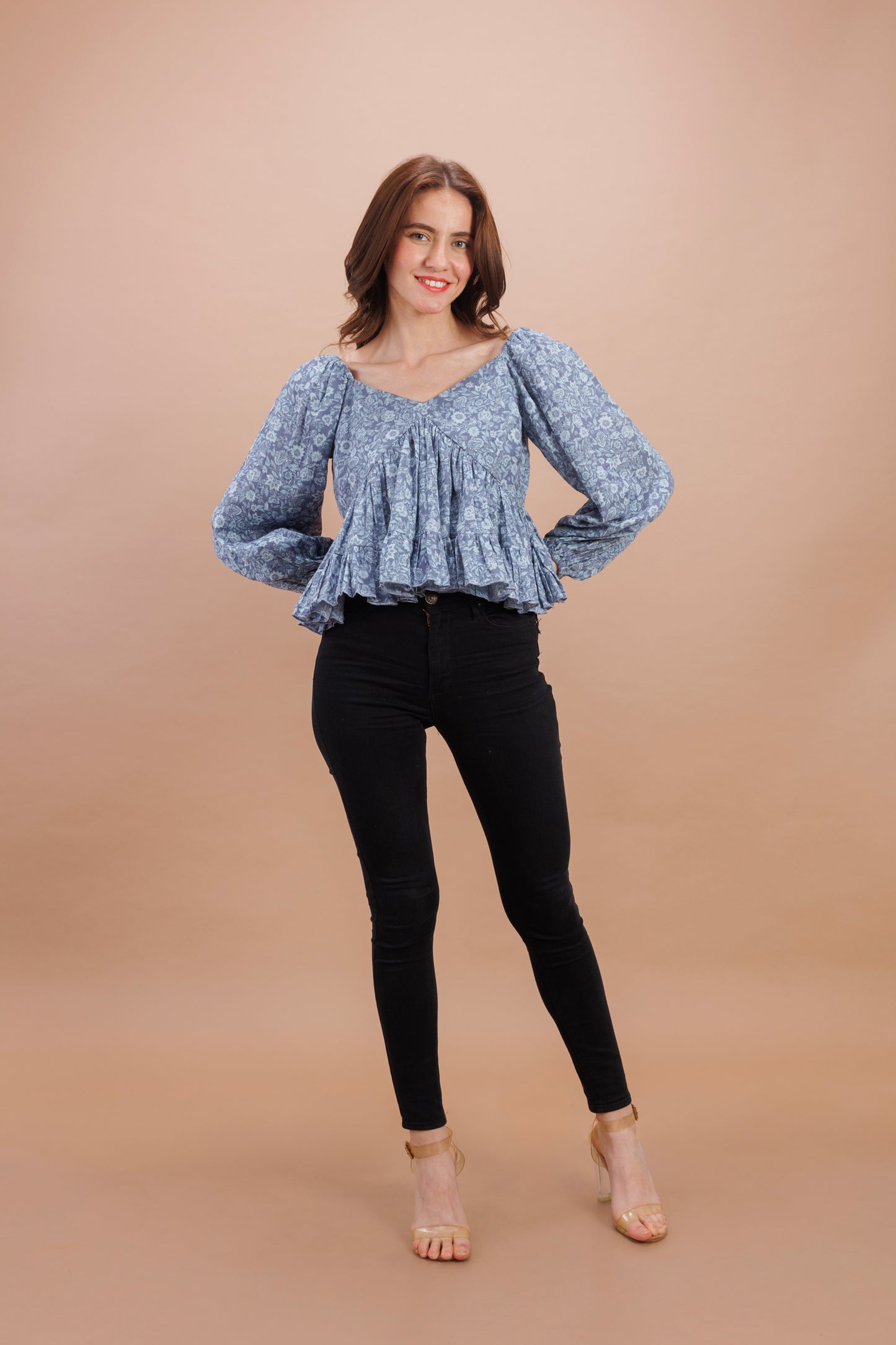 "Carolina peplum top"