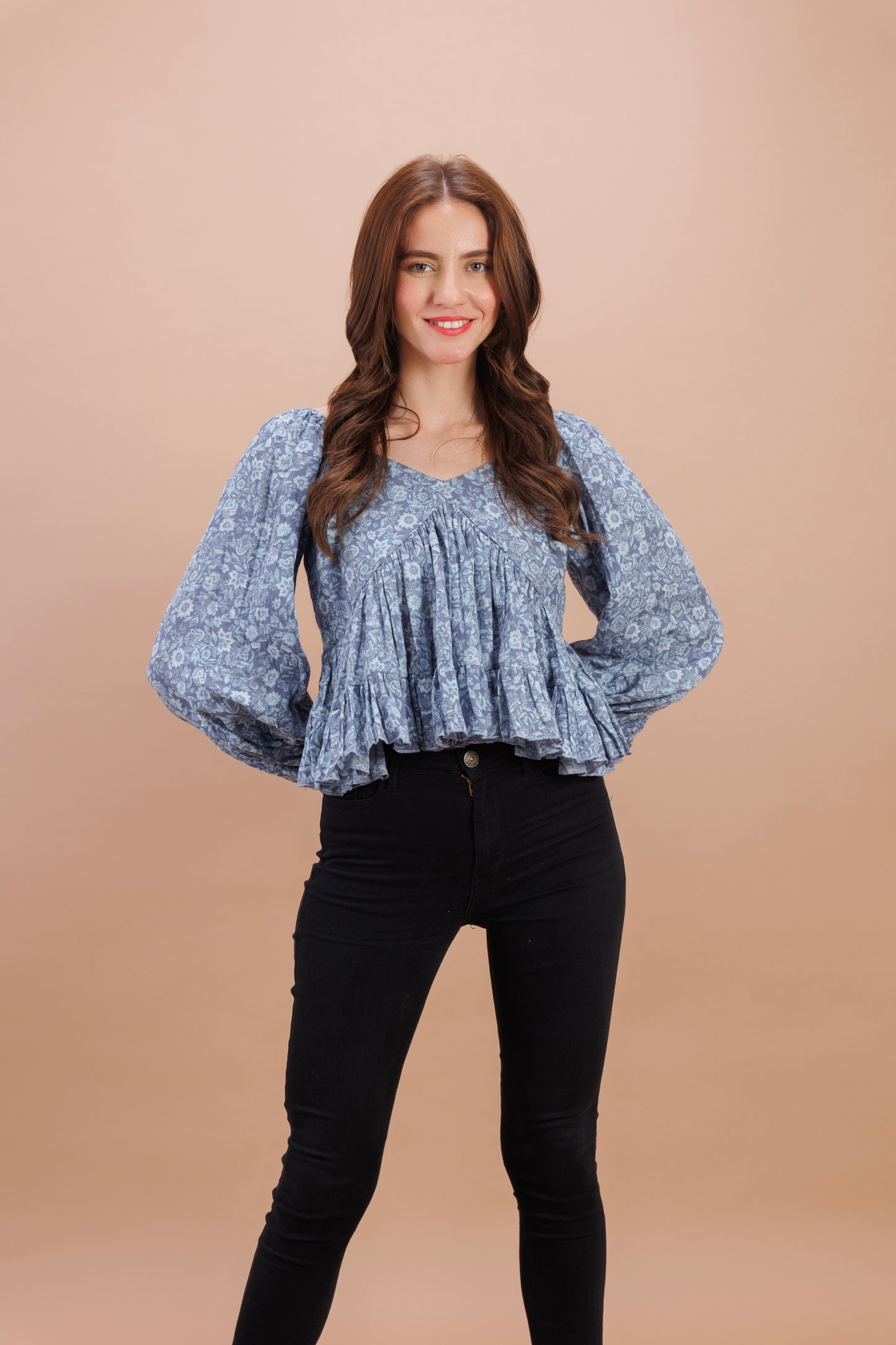 "Carolina peplum top"