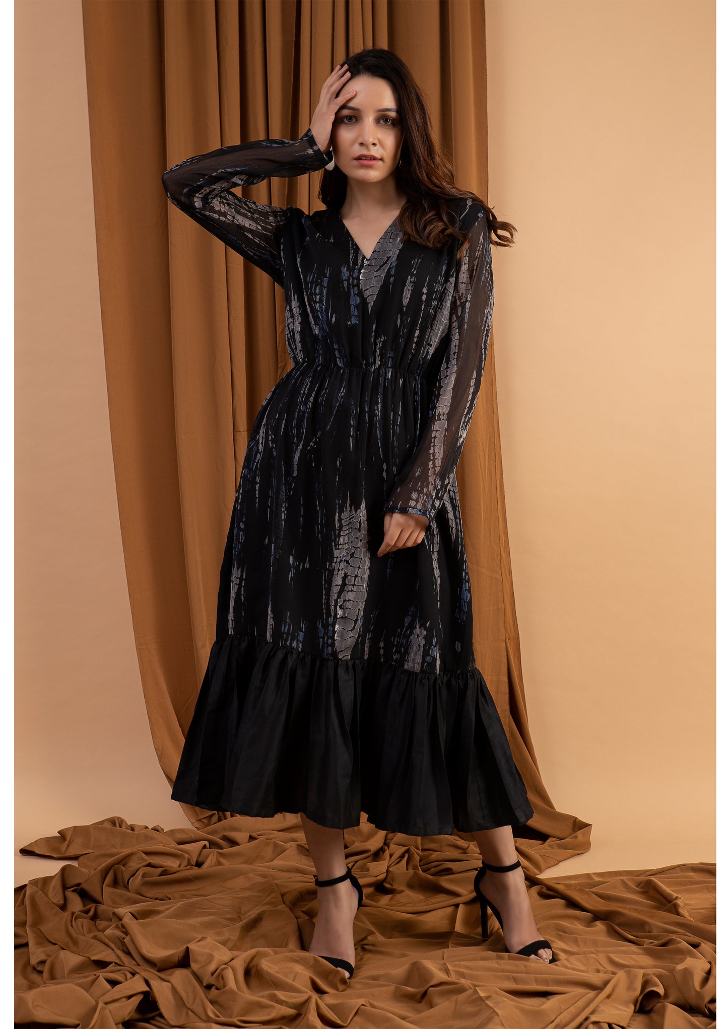statement printed dress