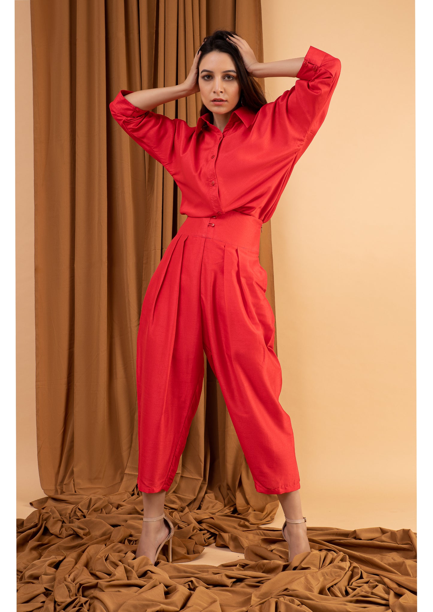 crimson red formal set