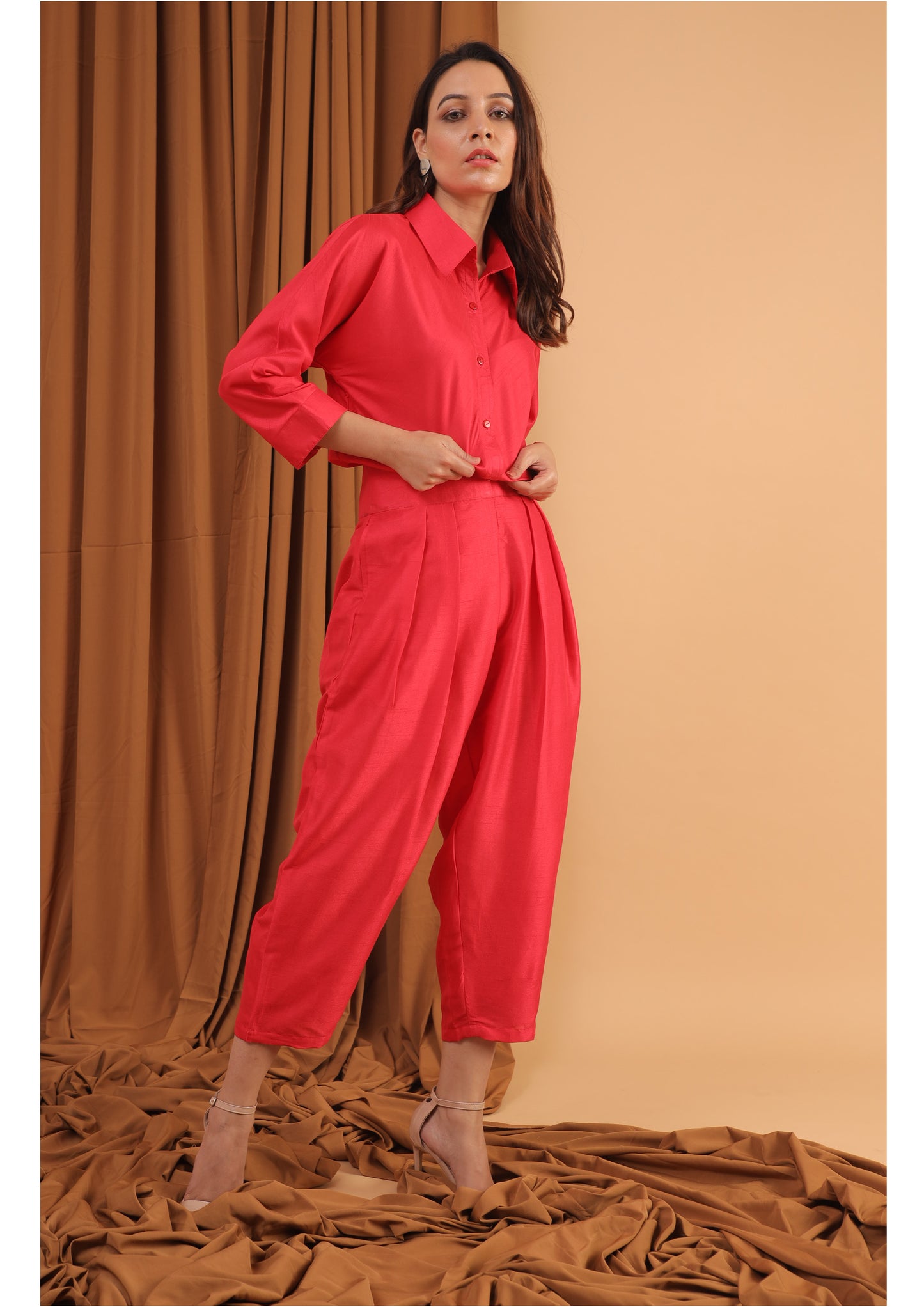 crimson red formal set