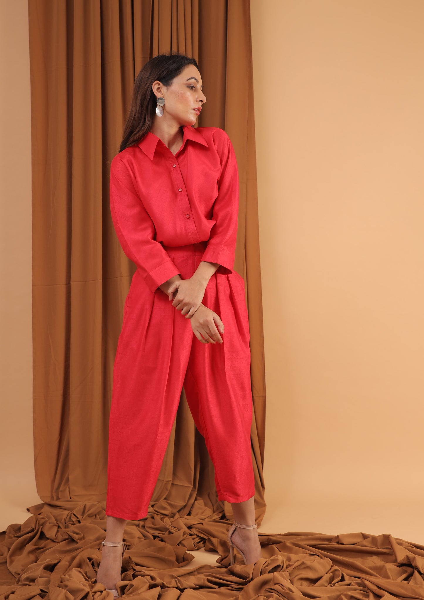 crimson red formal set