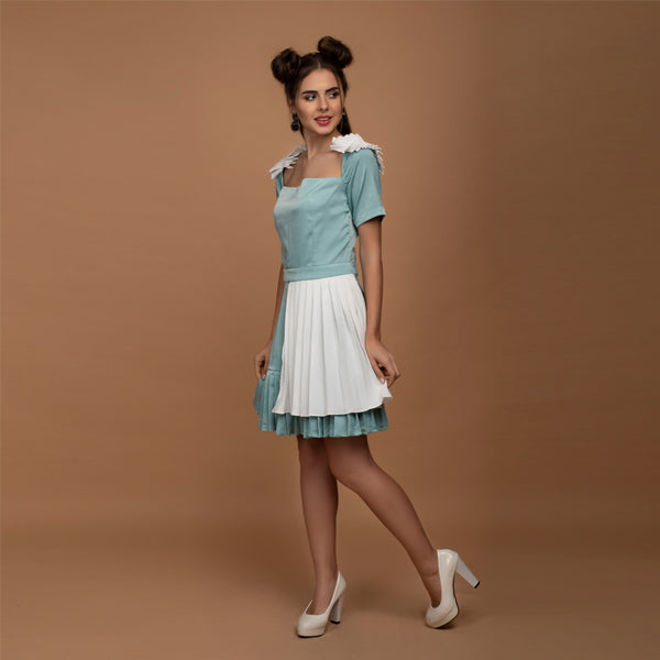 Layered Pleated Short Dress