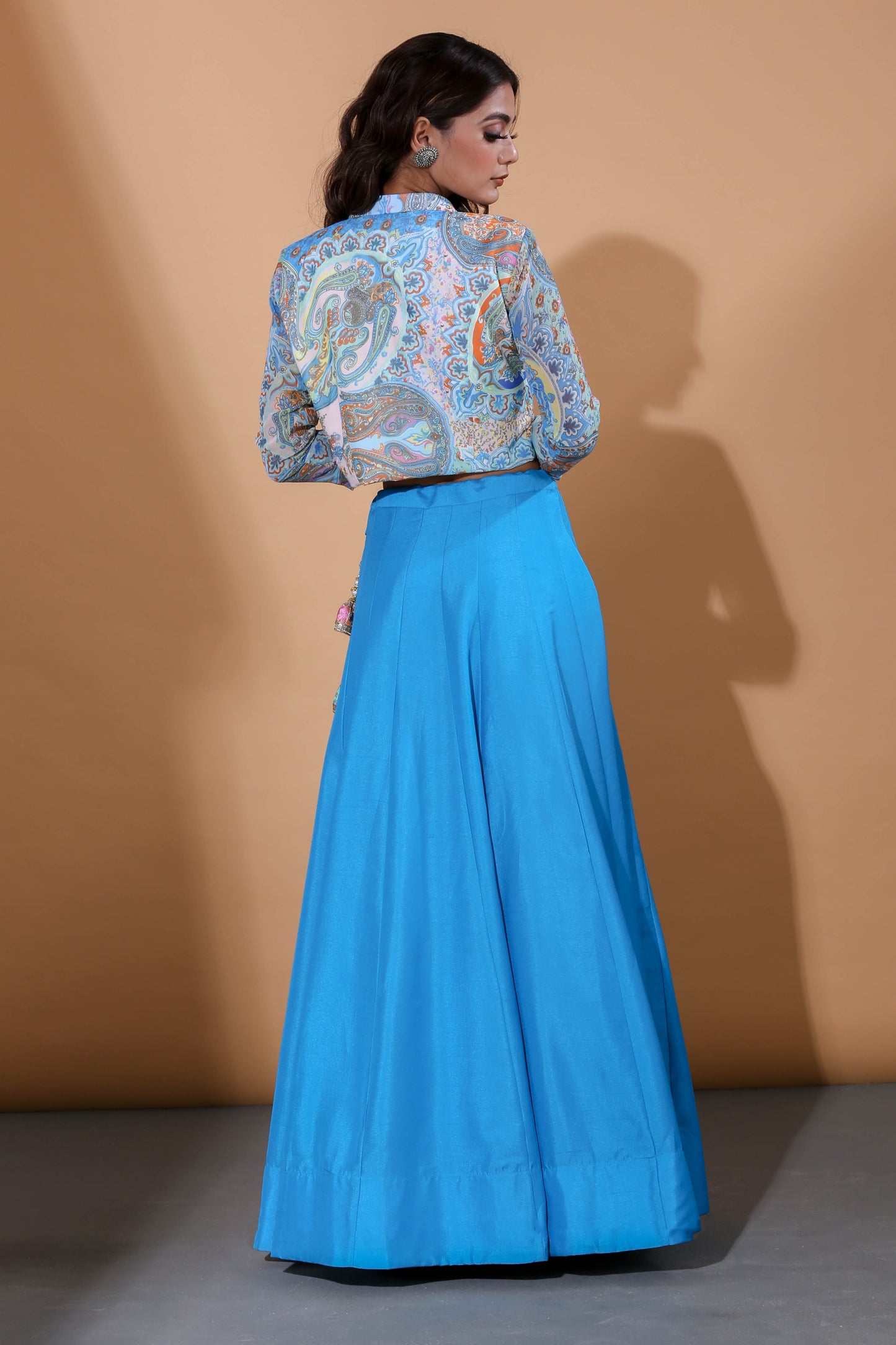 Adhikam- Paisley printed lehenga set