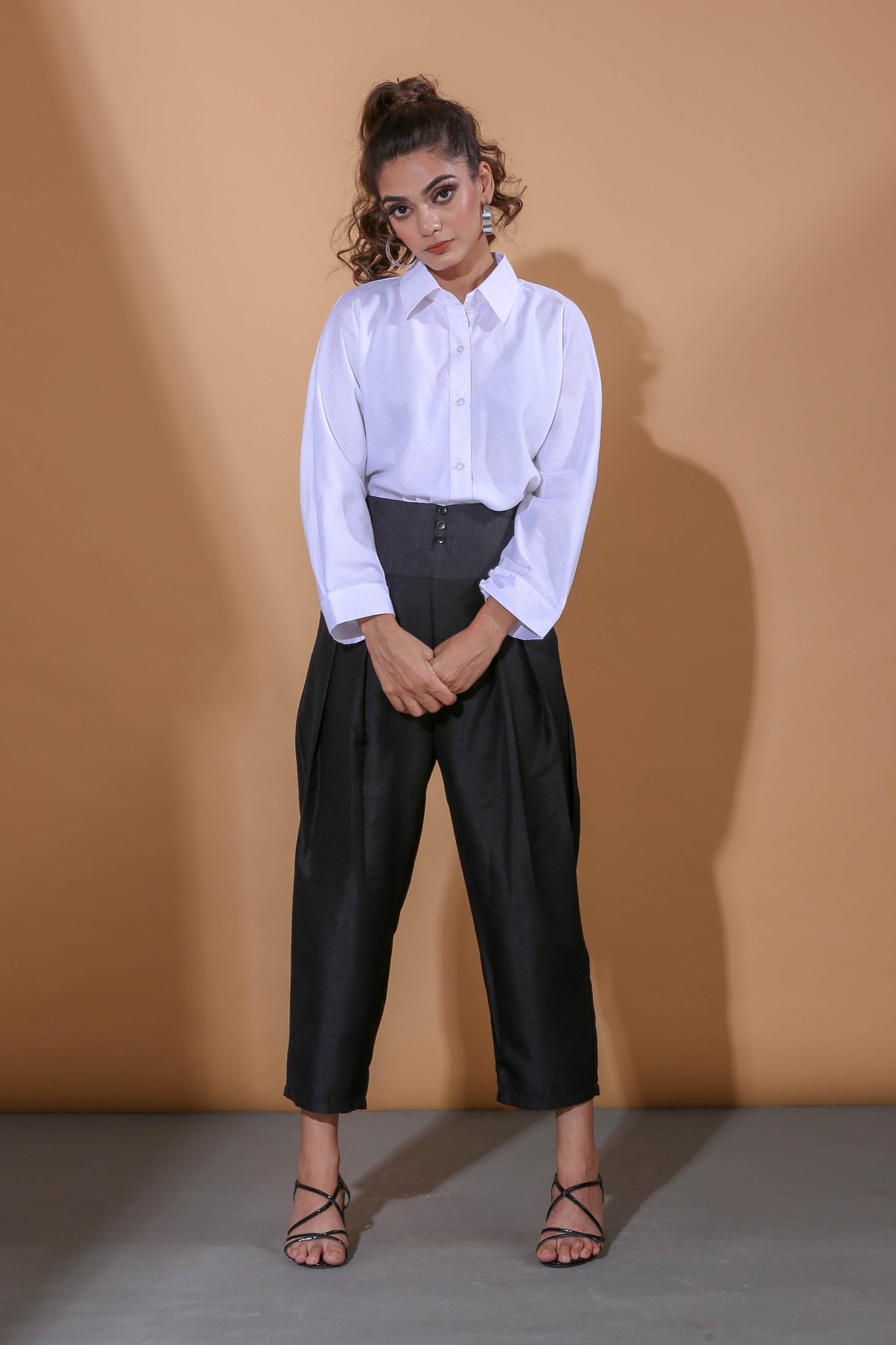 Adhikam- Black and white formal set