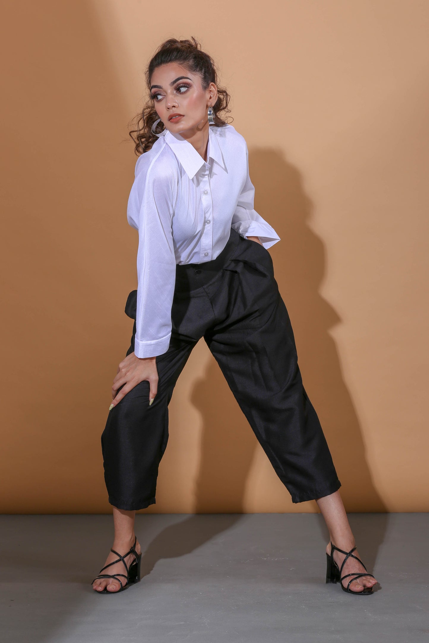 Adhikam- Black and white formal set