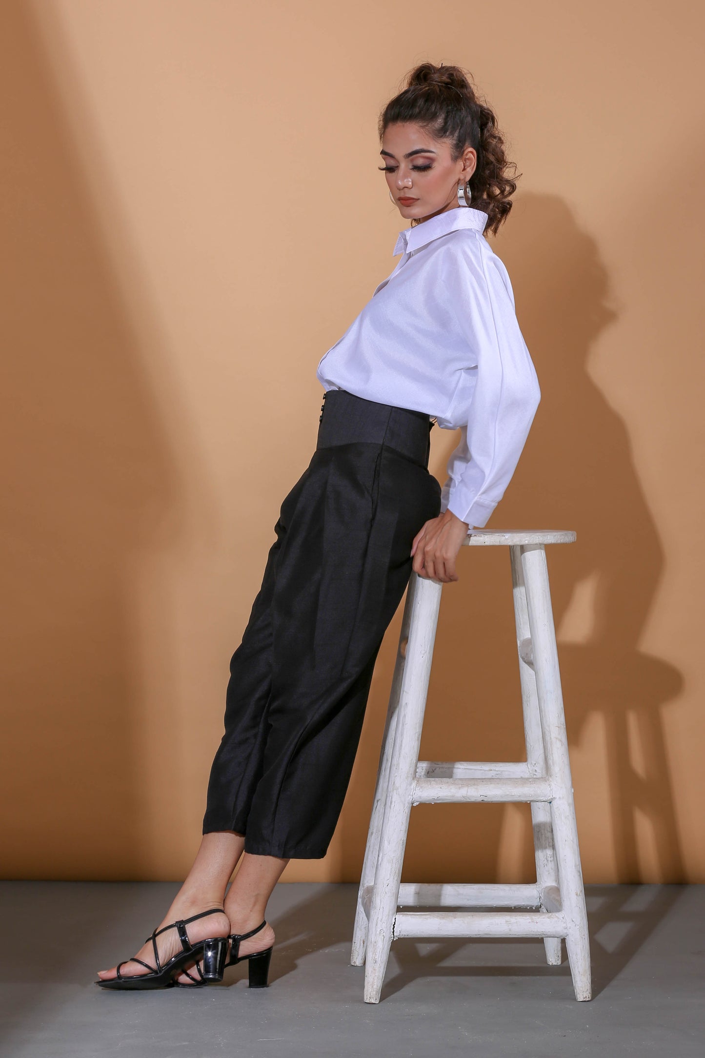 Adhikam- Black and white formal set