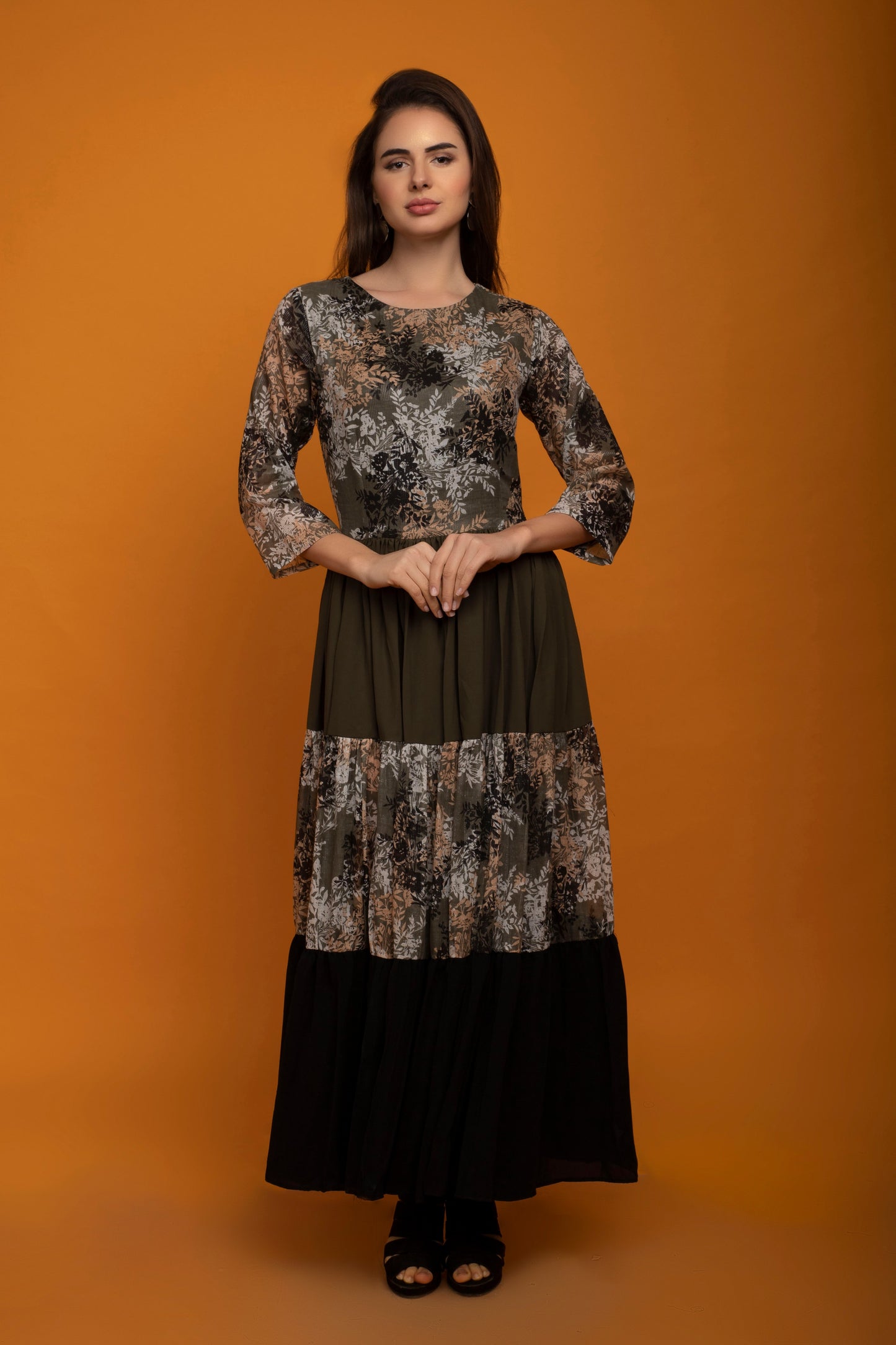 Tiered long dress