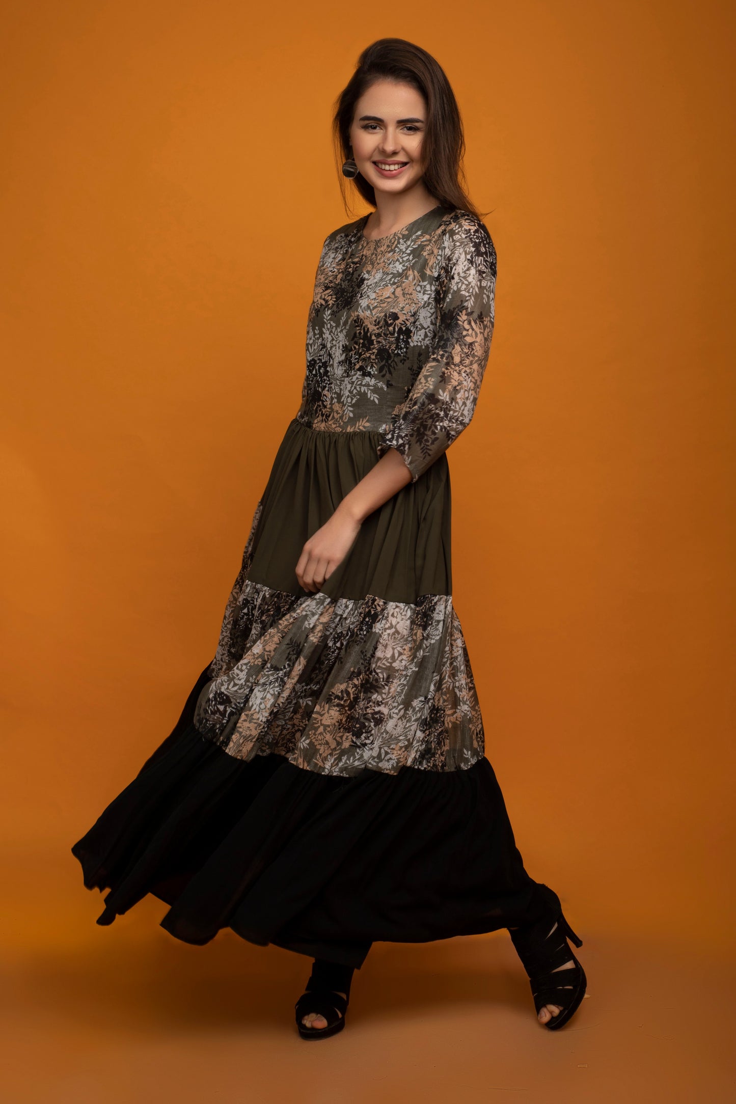 Tiered long dress