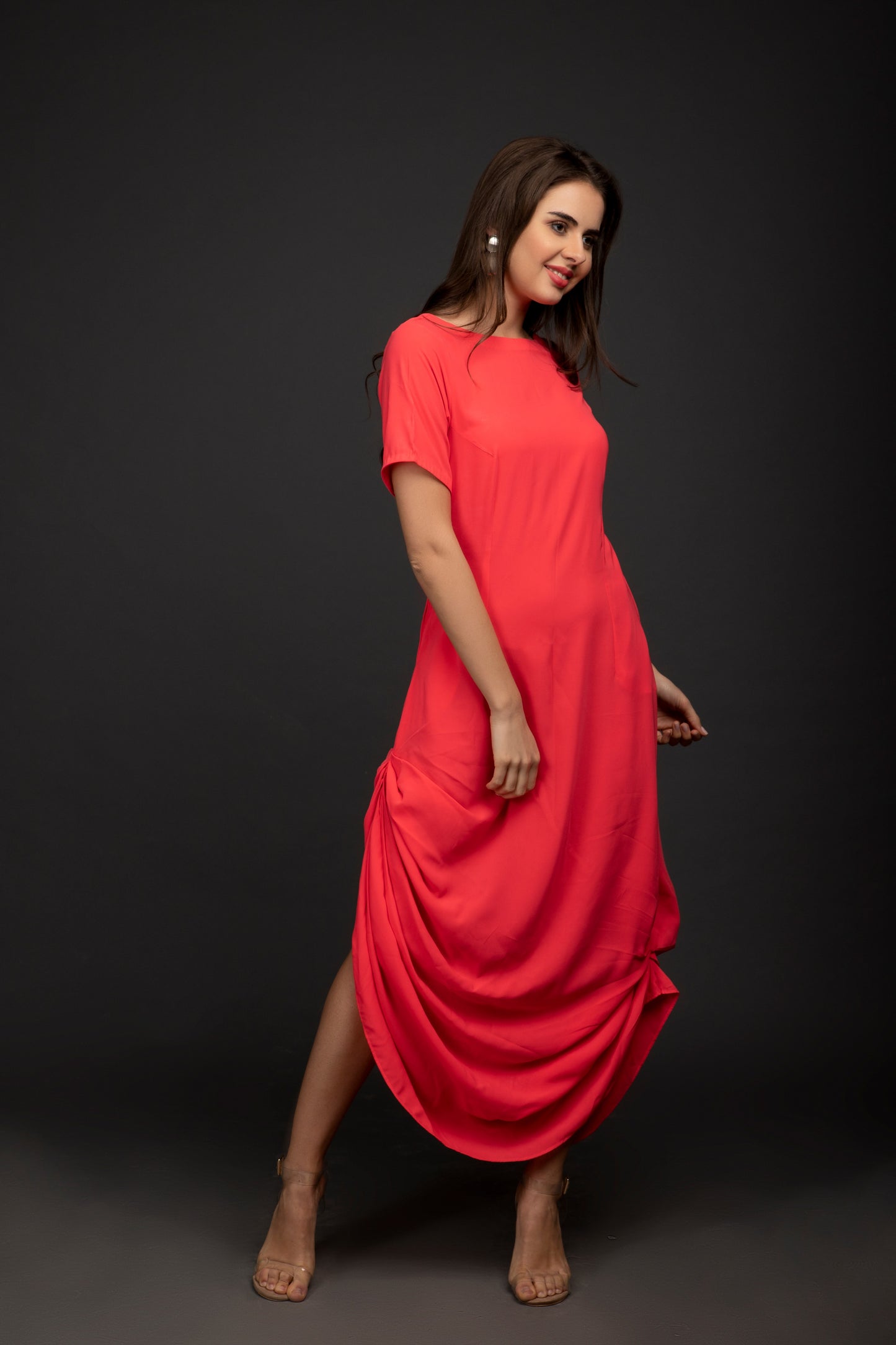 Neon Draped long dress