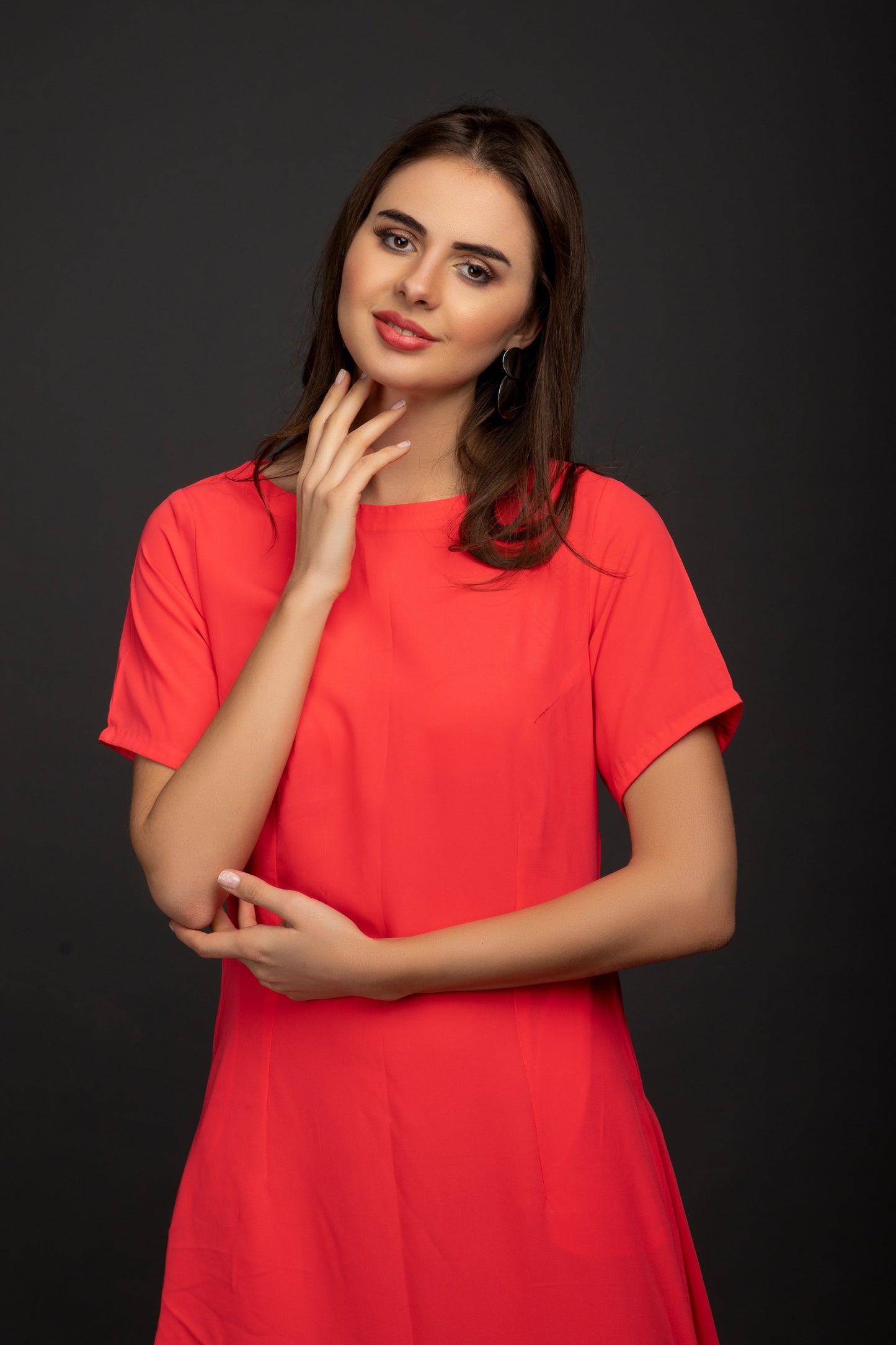 Neon Draped long dress