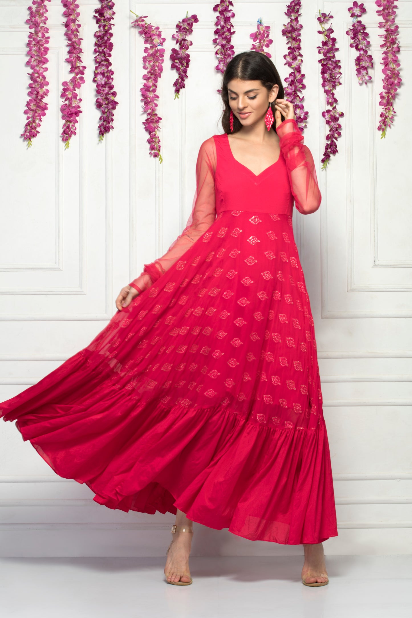Indo western A-line dress